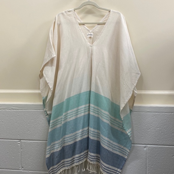 Tribe Alive OS caftan with fringe - Picture 1 of 5